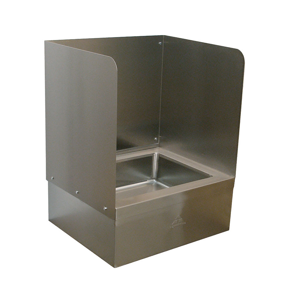 Advance Tabco K-299 Three Sided Splash Guard for 9OP28/48 Mop Sink, Extends 16" Above The Sink