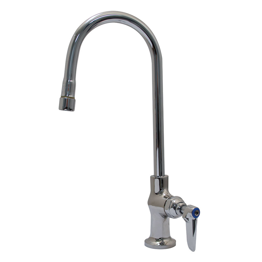Advance Tabco K-48 Deck Mount Faucet - 8 1/2" Gooseneck Spout, Single Hole, Lead Free