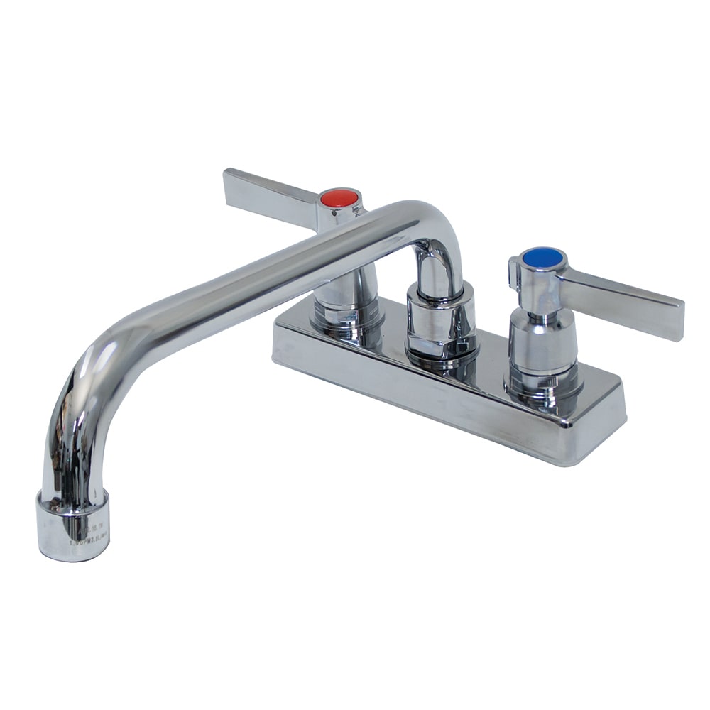 Advance Tabco K-50 Deck Mount Faucet - 8" Swing Spout, 4" Centers, Lead Free