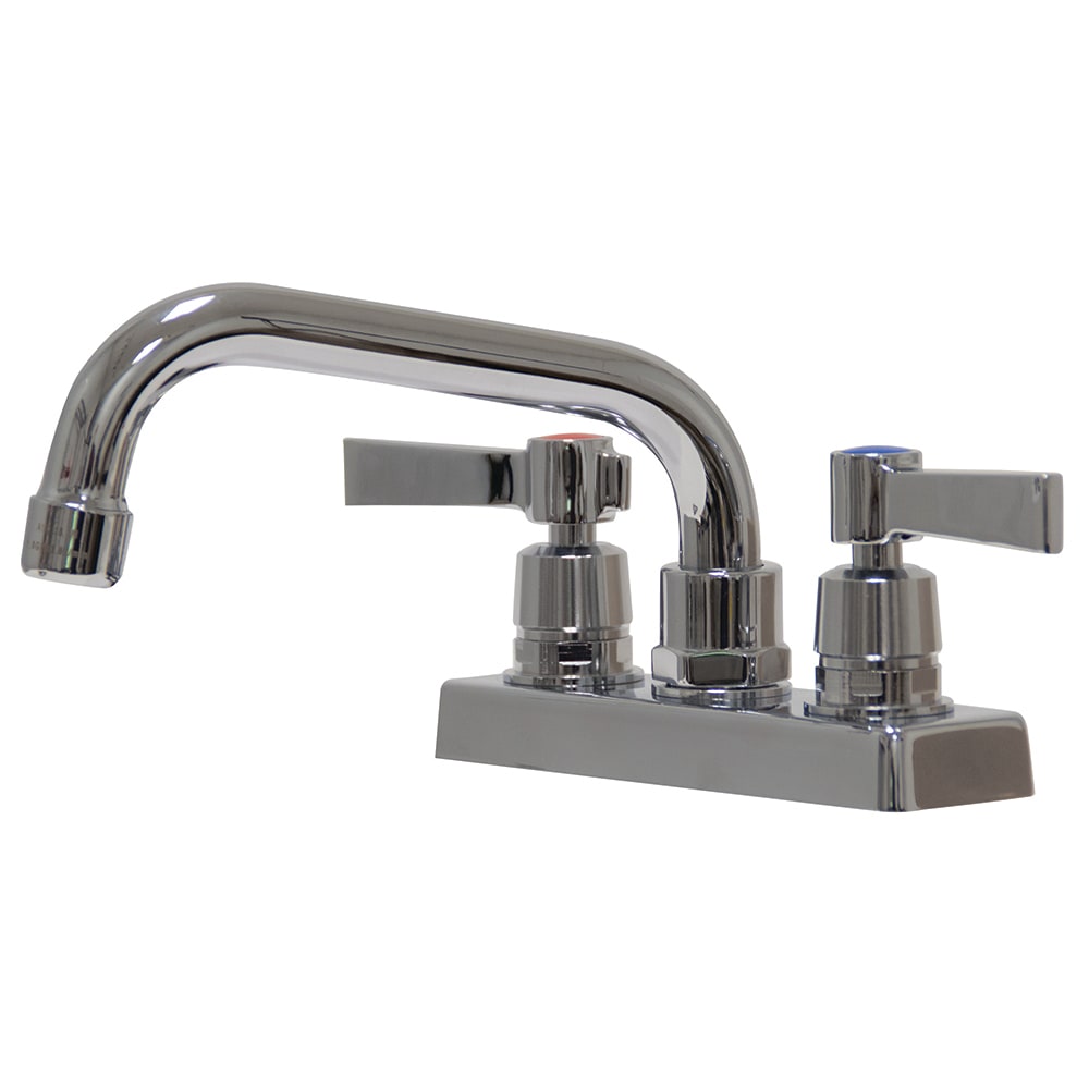 Advance Tabco K-51 Deck Mount Faucet - 6" Swing Spout, 4" Centers, Lead Free