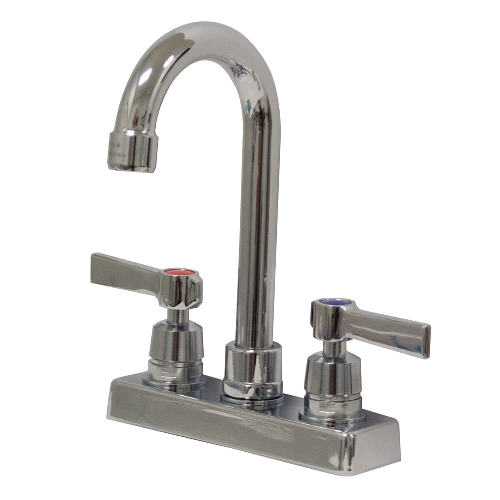 Advance Tabco K-52 Deck Mount Faucet - 3 1/2" Gooseneck Spout, 4" Centers, Lead Free