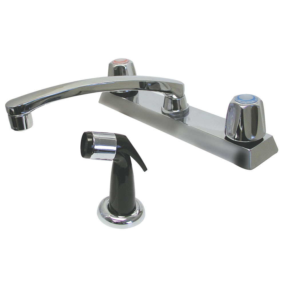 Advance Tabco K-58 Deck Mount Faucet - 8" Swing Spout Faucet, 8" Centers, Lead Free