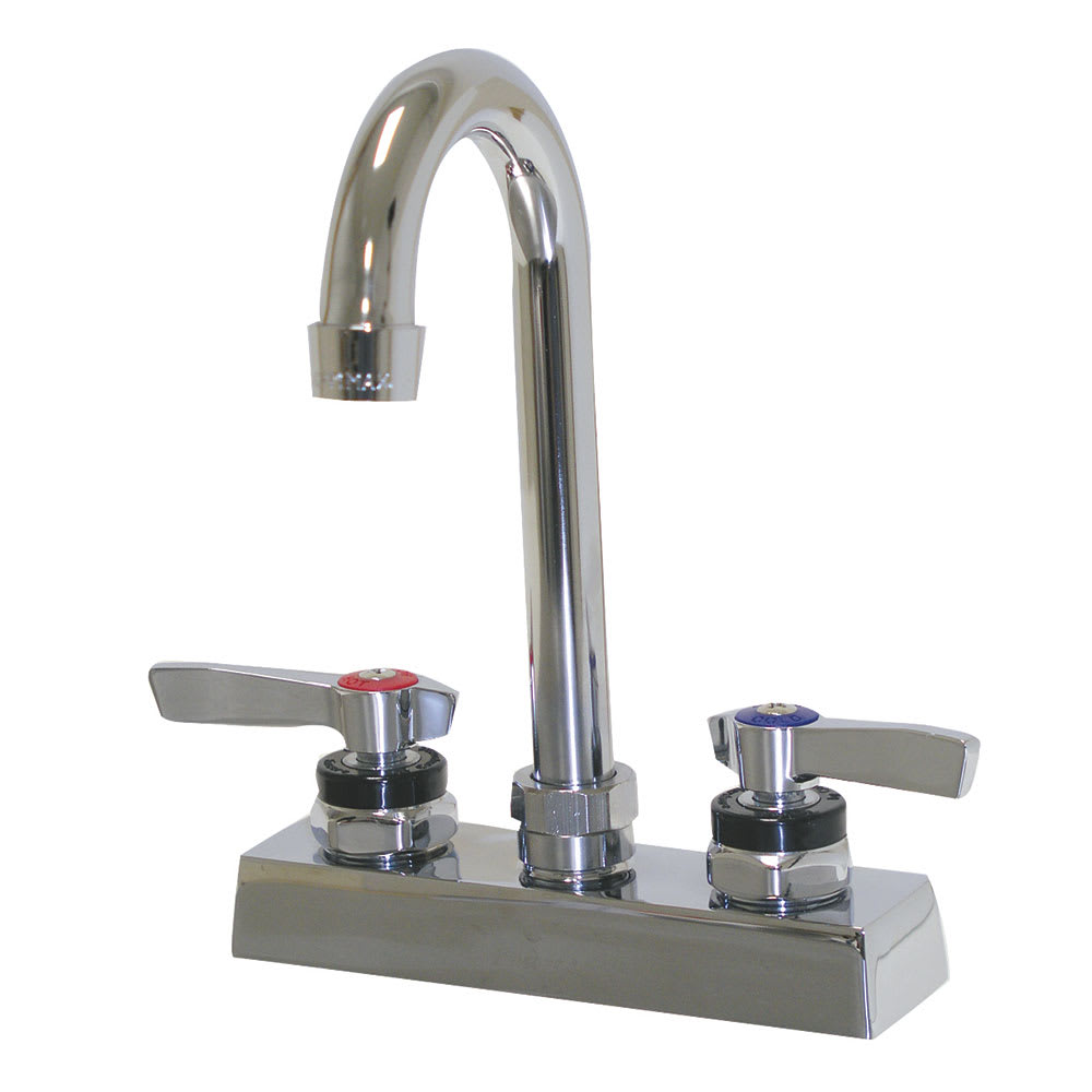Advance Tabco K-62 Deck Mount Faucet - 3 1/2" Gooseneck Spout, 4" Centers, Lead Free
