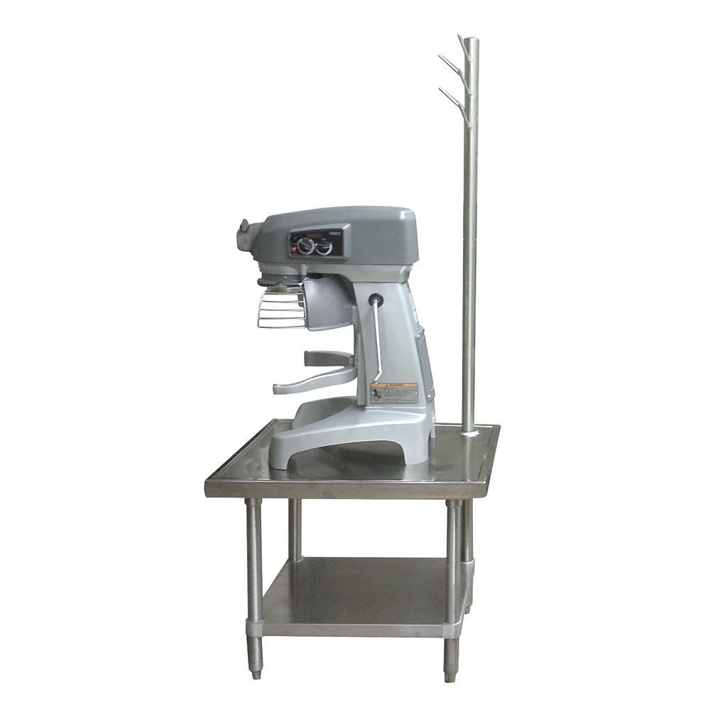 Advance Tabco MX-GL-242 24" Mixer Table w/ Galvanized Undershelf Base & Utensil Rack, 24"D