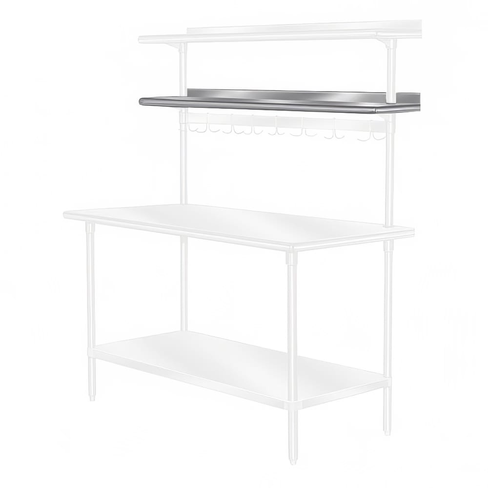 Advance Tabco PT-12R-108 108" Table Mount Shelf - 1 Deck, Rear-Mount, 12"L, Stainless