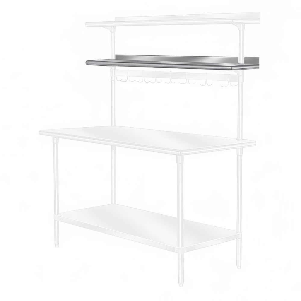 Advance Tabco PT-12R-60 60" Table Mount Shelf - 1 Deck, Rear-Mount, 12"L, Stainless