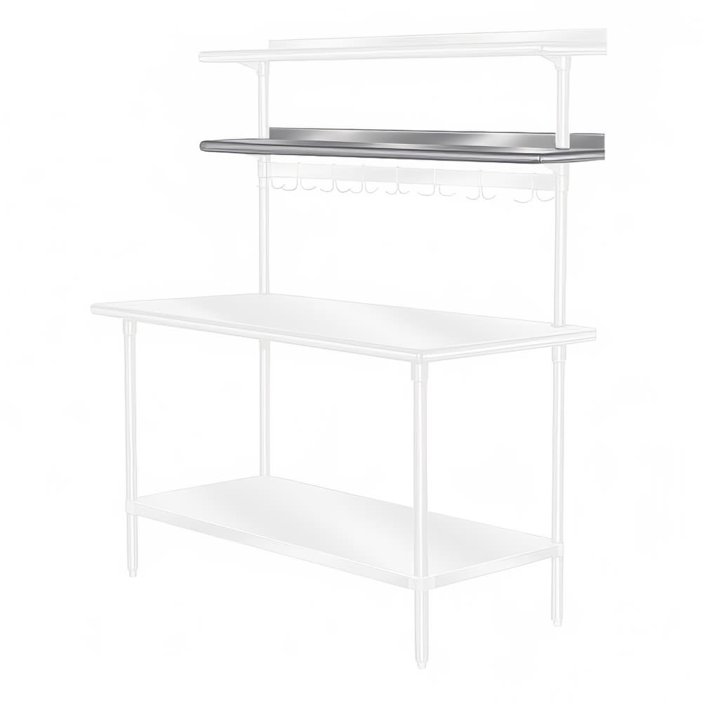Advance Tabco PT-12R-96 96" Table Mount Shelf - 1 Deck, Rear-Mount, 12"L, Stainless
