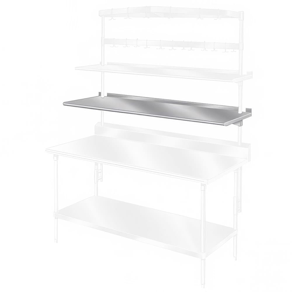 Advance Tabco PT-12S-36 36" Table Mount Shelf - 1 Deck, Splash-Mount, 12"L, Stainless