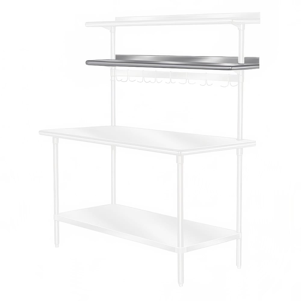 Advance Tabco PT-15R-132 132" Table Mount Shelf - 1 Deck, Rear-Mount, 15"L, Stainless
