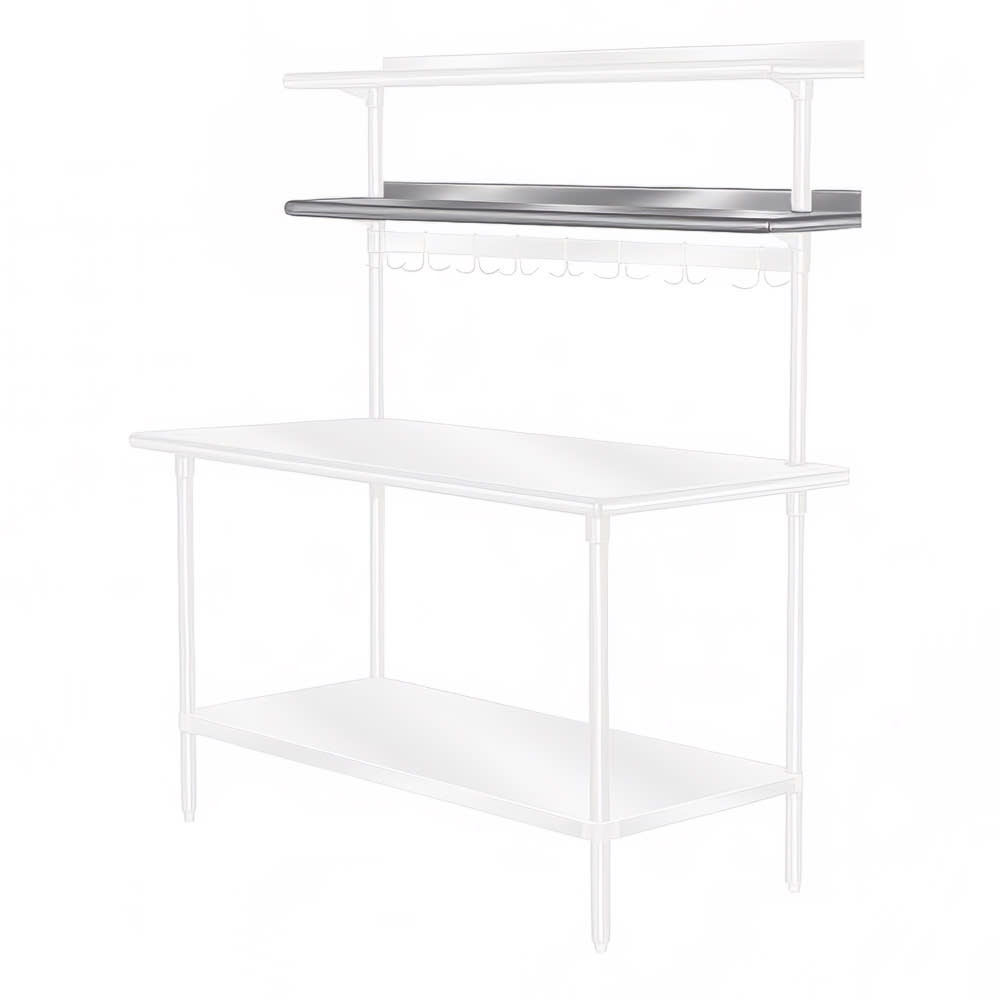 Advance Tabco PT-15R-144 144" Table Mount Shelf - 1 Deck, Rear-Mount, 15"L, Stainless