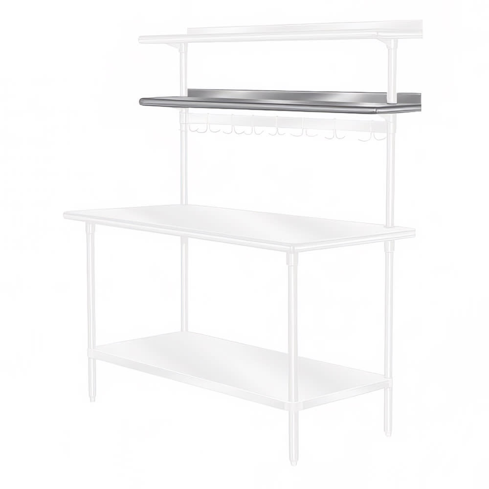 Advance Tabco PT-15R-84 84" Table Mount Shelf - 1 Deck, Rear-Mount, 15"L, Stainless