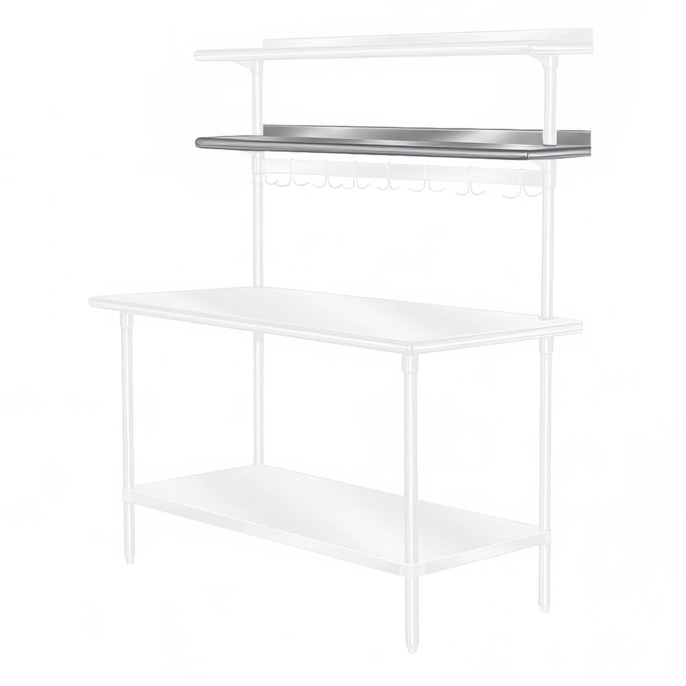 Advance Tabco PT-18R-120 120" Table Mount Shelf - 1 Deck, Rear-Mount, 18"L, Stainless