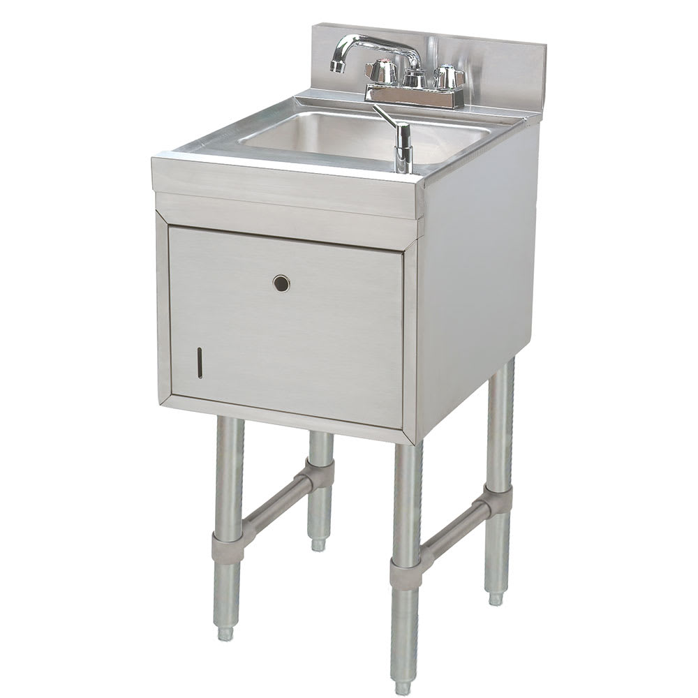 Advance Tabco SC-15-TS 15" 1 Compartment Sink w/ 9"L x 9"W Bowl, 4" Deep