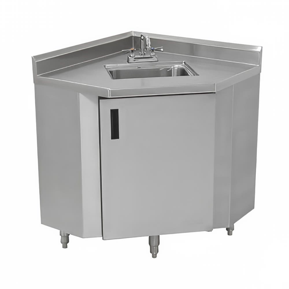 Advance Tabco SHK-1735 Cabinet Base Commercial Hand Sink w/ 14"L x 10"W x 10"D Bowl, Basket Drain