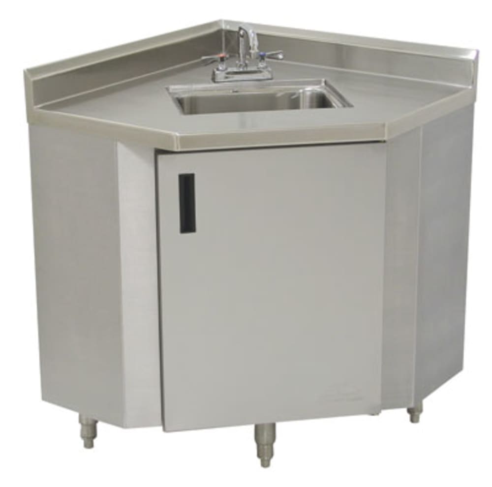 Advance Tabco SHK-2441 Cabinet Base Commercial Hand Sink w/ 16"L x 20"W x 12"D Bowl, Basket Drain