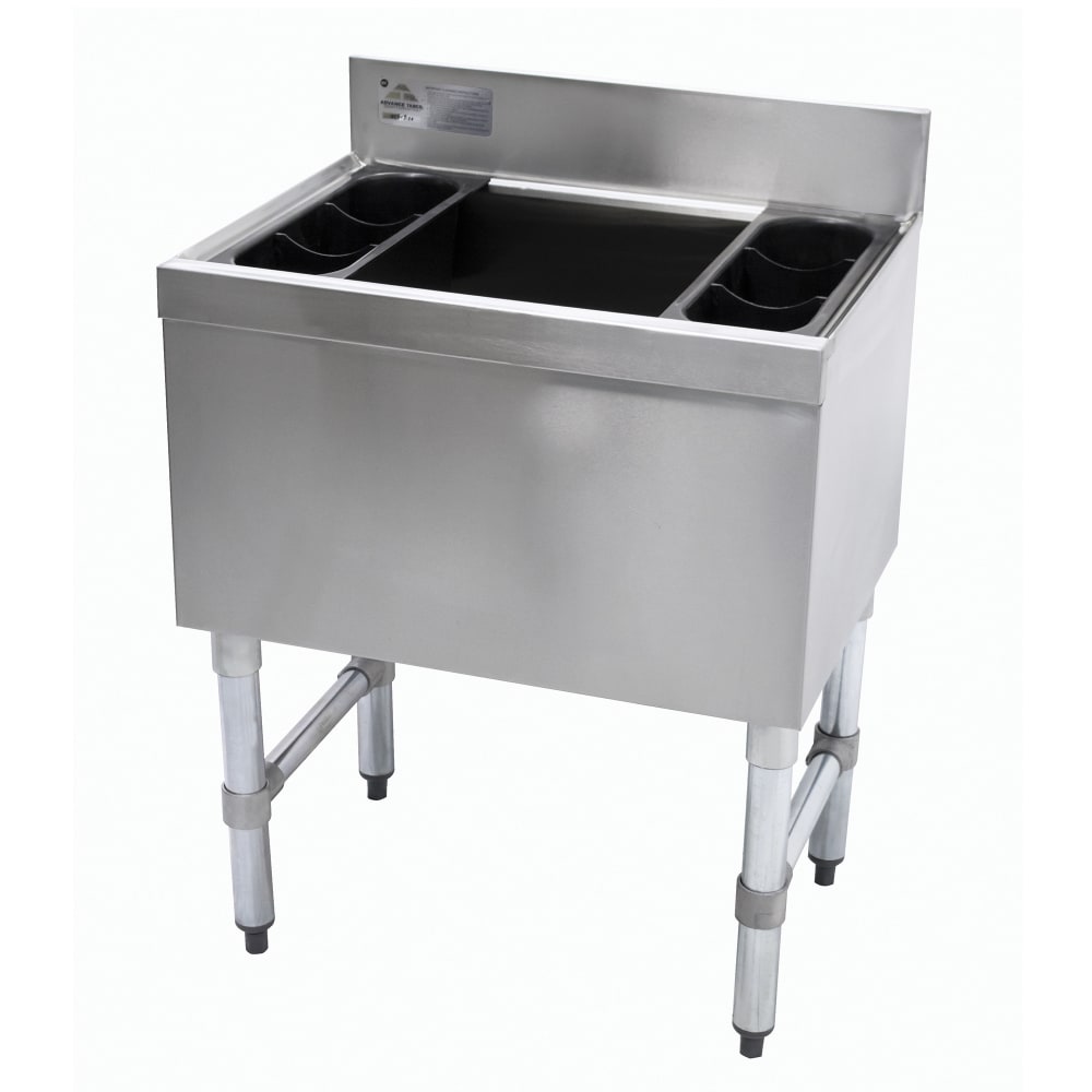 Advance Tabco SLI-12-30-10 30" Underbar Basics™ Cocktail Station w/ 98 lb Ice Bin, Stainless Steel
