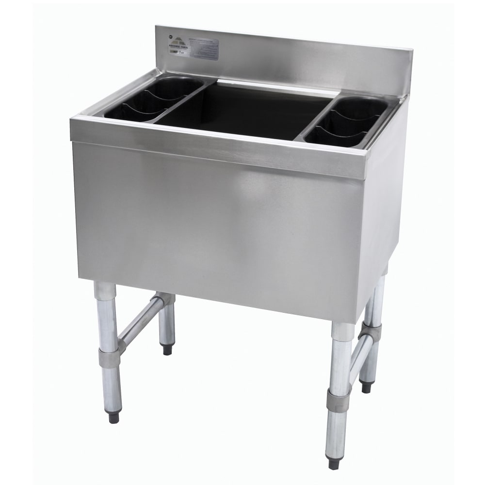 Advance Tabco SLI-12-36-10 36" Underbar Basics™ Cocktail Station w/ 119 lb Ice Bin, Stainless Steel