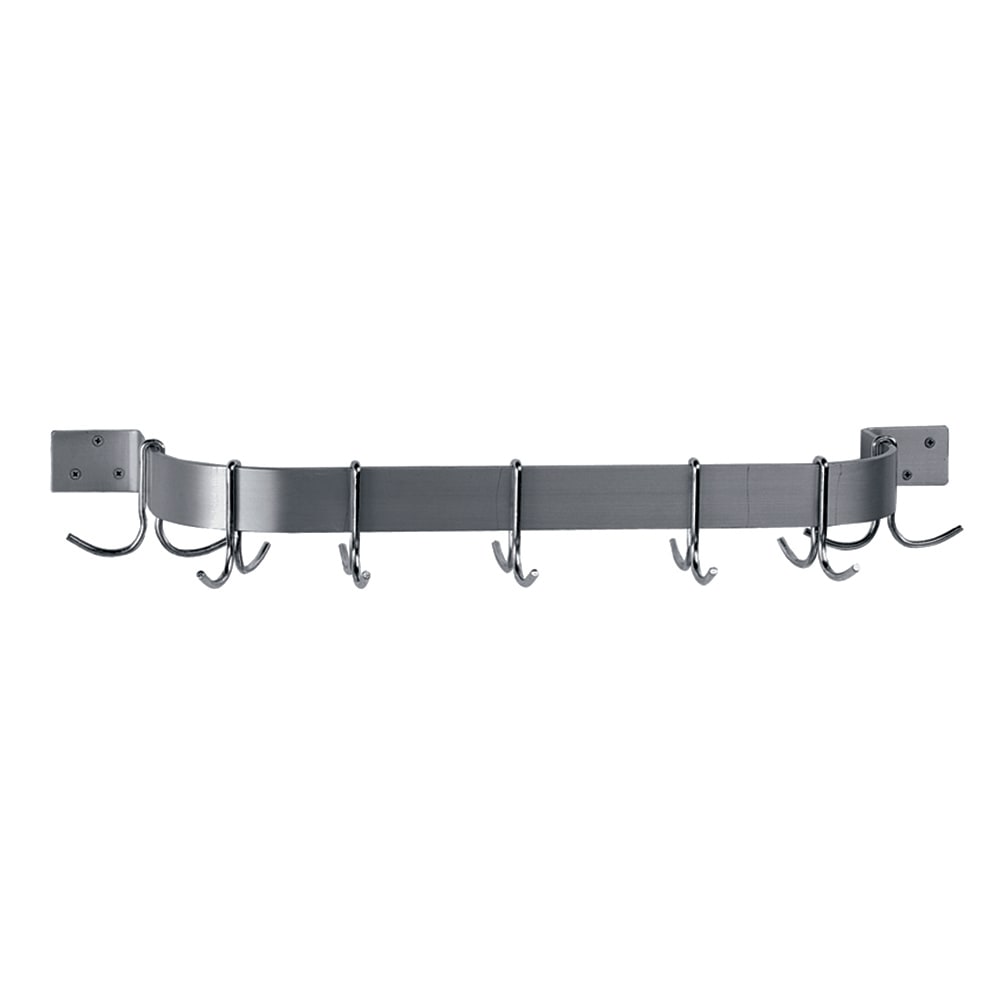 Advance Tabco SW1-72-EC 77" Wall-Mount Pot Rack w/ (9) Double Hooks, Stainless Steel