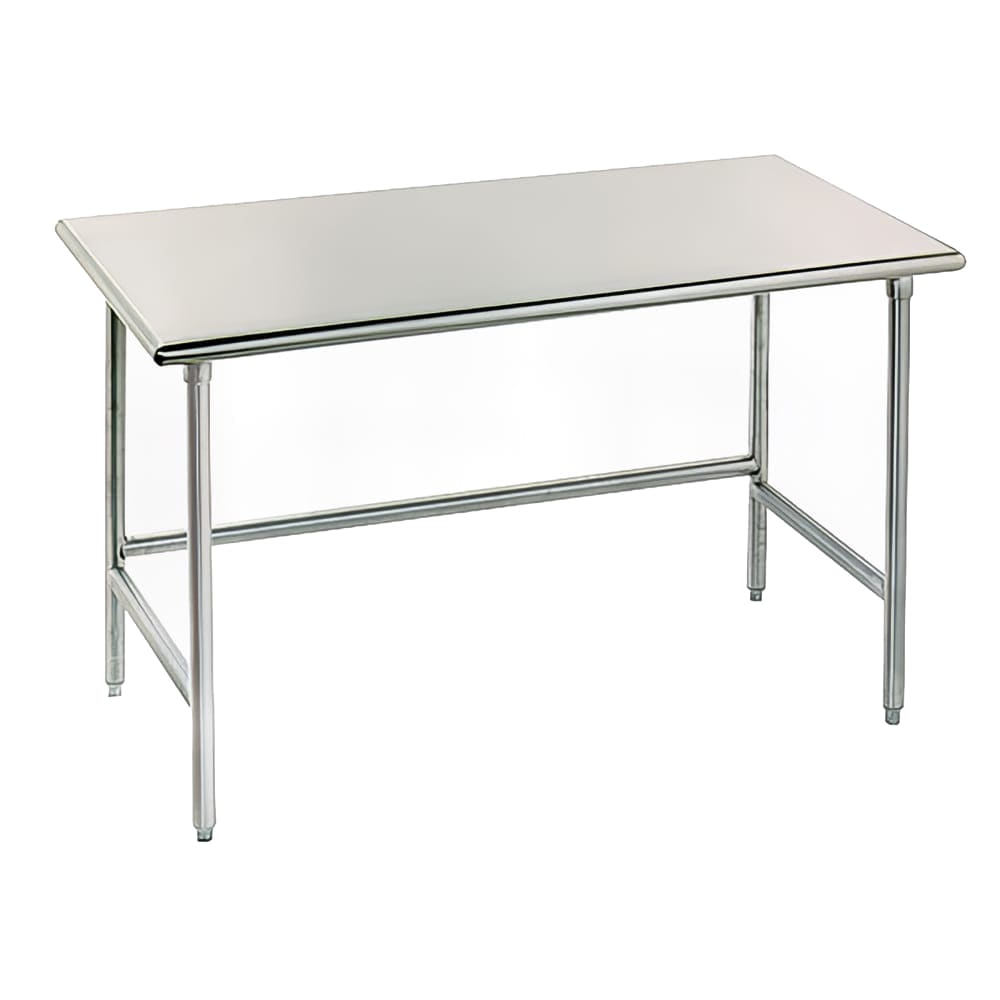 Advance Tabco TAG-244 48" 16 ga Work Table w/ 430 Series Stainless Flat Top