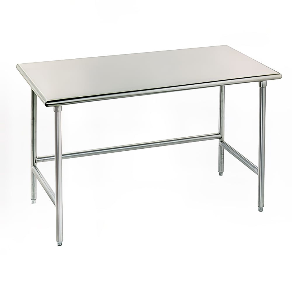 Advance Tabco TAG-366 72" 16 ga Work Table w/ 430 Series Stainless Flat Top