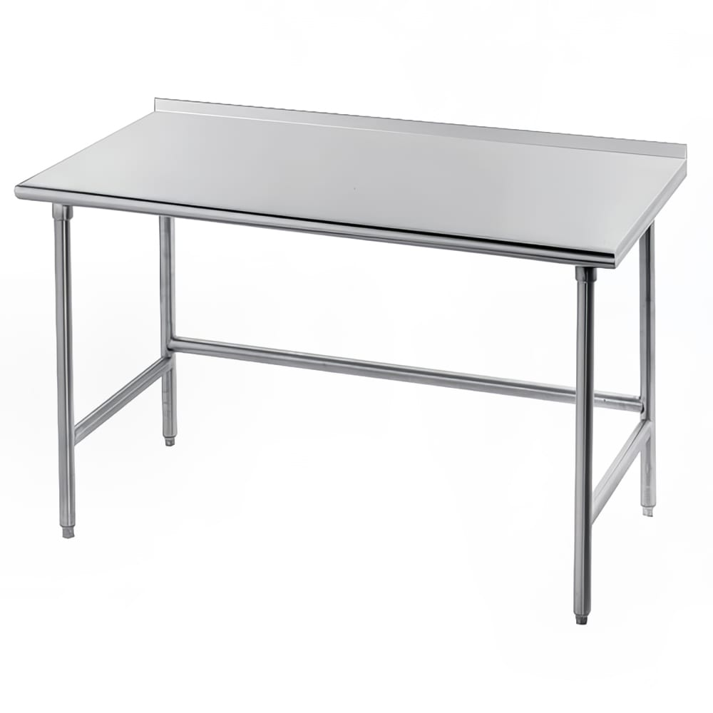 Advance Tabco TFAG-307 84" 16 ga Work Table w/ 430 Series Stainless Top, 1 1/2" Backsplash