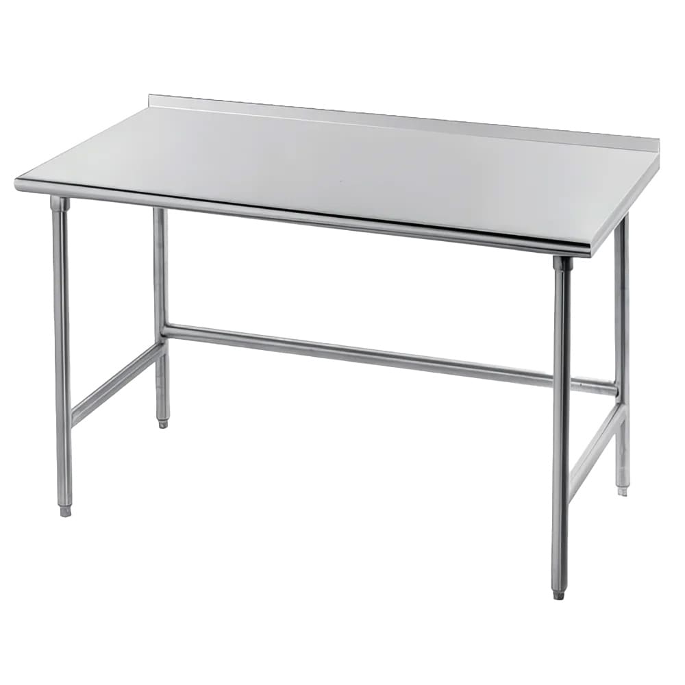 Advance Tabco TFAG-364 48" 16 ga Work Table w/ 430 Series Stainless Top, 1 1/2" Backsplash