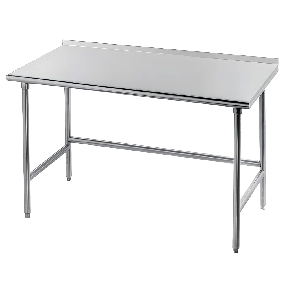 Advance Tabco TFAG-365 60" 16 ga Work Table w/ 430 Series Stainless Top, 1 1/2" Backsplash