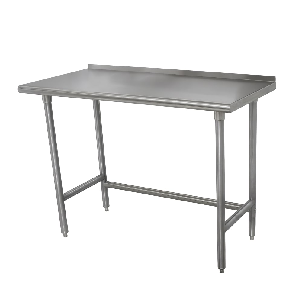 Advance Tabco TFLAG-365-X 60" 16 ga Work Table w/ 430 Series Stainless Top, 1 1/2" Backsplash
