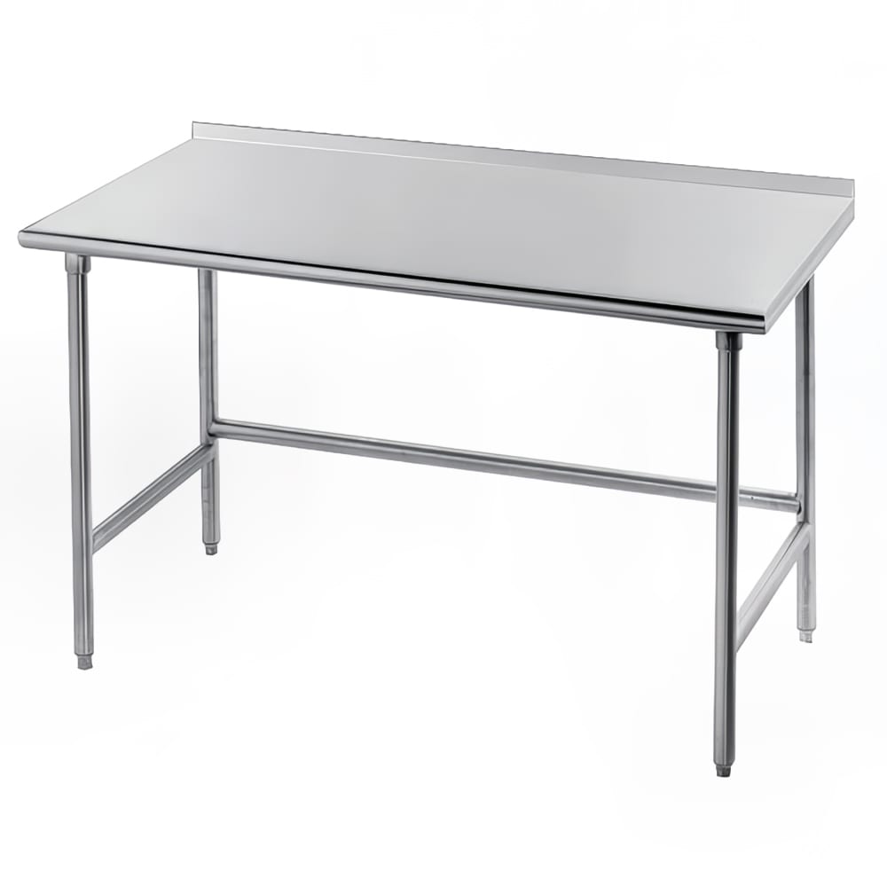 Advance Tabco TFMS-244 48" 16 ga Work Table w/ 304 Series Stainless Top, 1 1/2" Backsplash