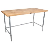 Advance Tabco TH2G-244 1 3/4" Maple Top Work Table w/ Open Base, 48"L x 24"D thumbnail 2