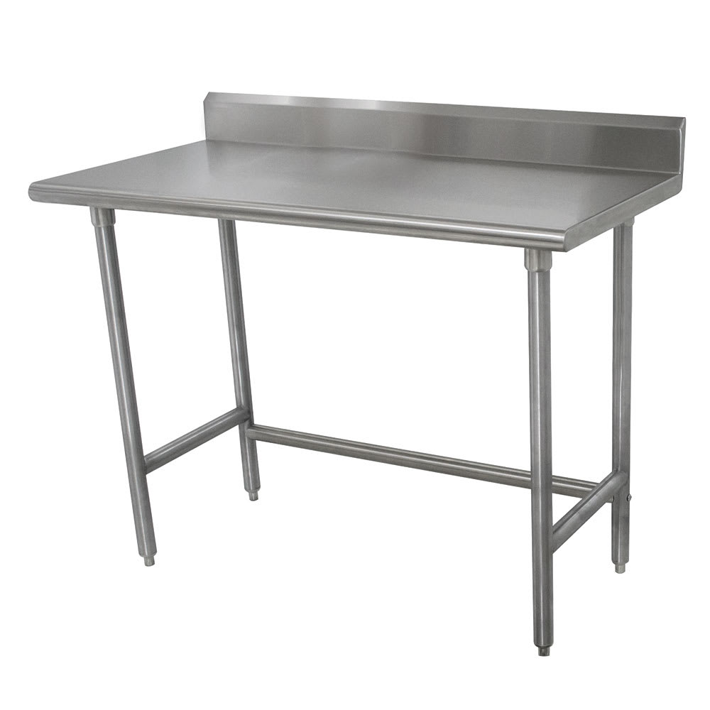 Advance Tabco TKSLAG-303-X 36" 16 ga Work Table w/ 430 Series Stainless Top, 5" Backsplash