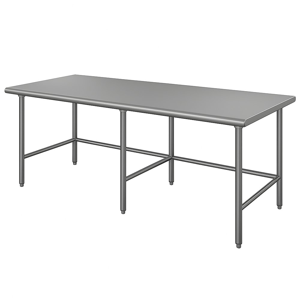Advance Tabco TMG-368 96" 16 ga Work Table w/ 304 Series Stainless Flat Top