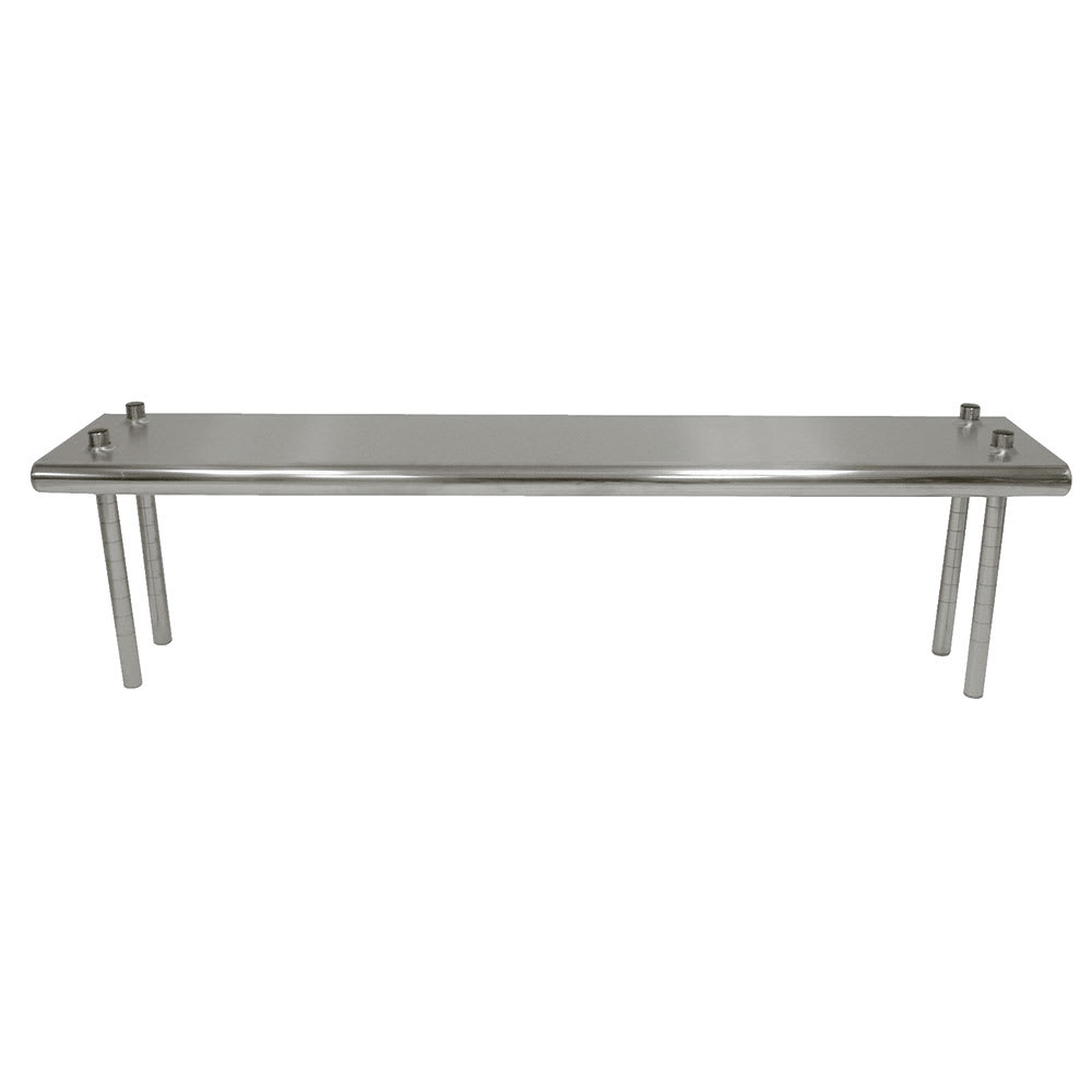 Advance Tabco TS-12-144 Table Mount Shelf - Single Deck, 144" x 12", 18 ga 430 Stainless