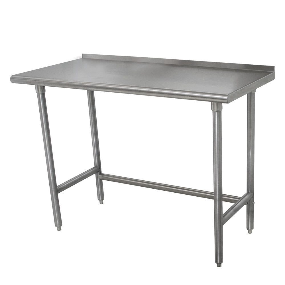 Advance Tabco TSFLAG-245-X 60" 16 ga Work Table w/ 430 Series Stainless Top, 1 1/2" Backsplash