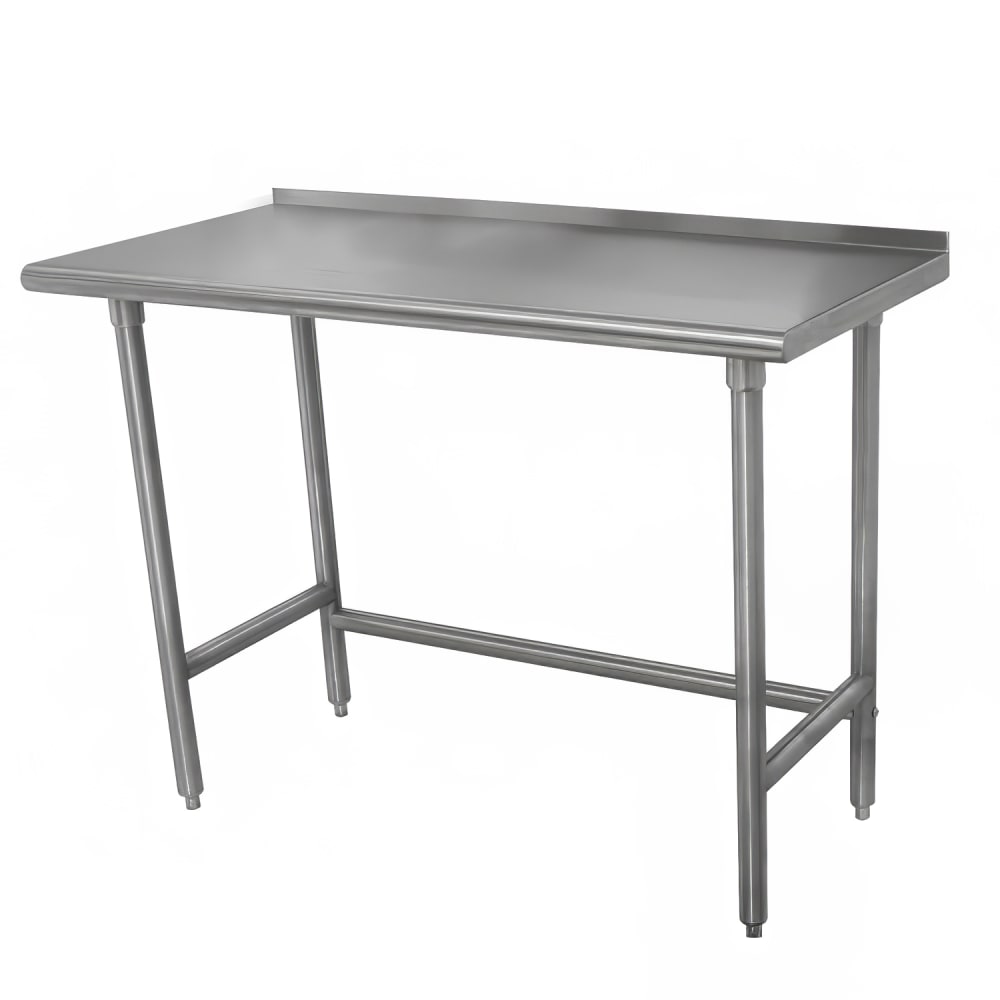 Advance Tabco TSFLAG-365-X 60" 16 ga Work Table w/ 430 Series Stainless Top, 1 1/2" Backsplash