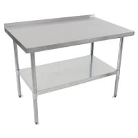 Advance Tabco TTF-242-X 24" 18 ga Work Table w/ Undershelf & 430 Series Stainless Top, 1 1/2" Backsplash thumbnail 2