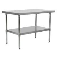 Advance Tabco TTS-248-X 96" 18 ga Work Table w/ Undershelf & 430 Series Stainless Flat Top thumbnail 2