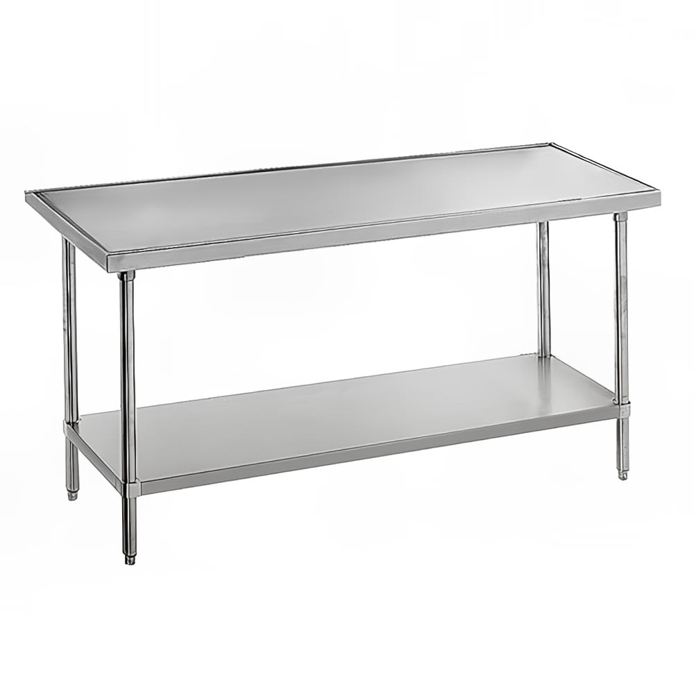 Advance Tabco VLG-240 30" 14 ga Work Table w/ Undershelf & 304 Series Stainless Flat Top