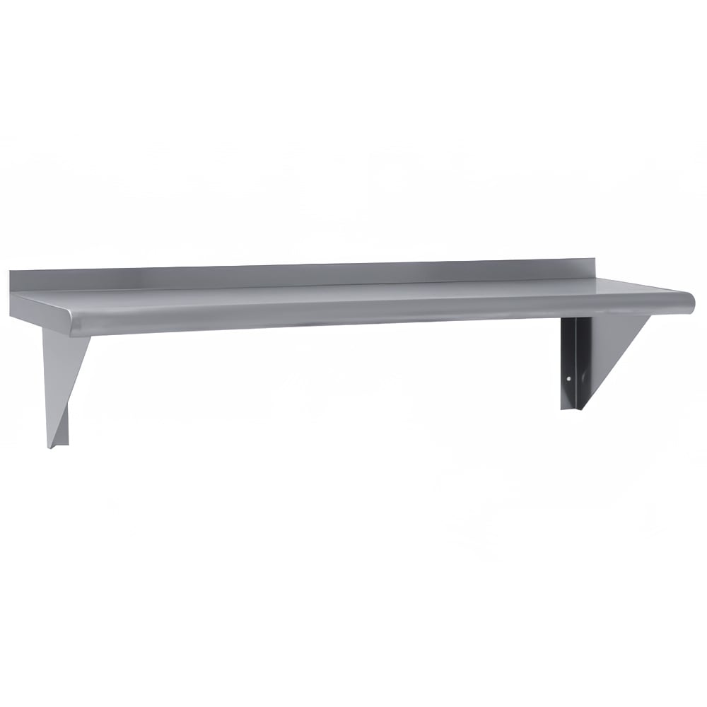 Advance Tabco WS-12-42-X Solid Wall Mounted Shelf, 42"W x 12"D, Stainless