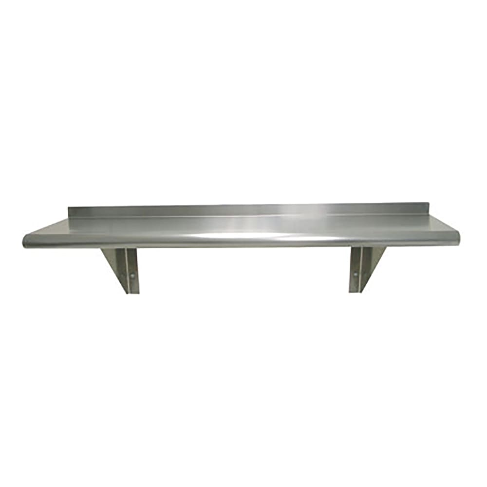 Advance Tabco WS-15-48 Solid Wall Mounted Shelf, 48"W x 15"D, Stainless