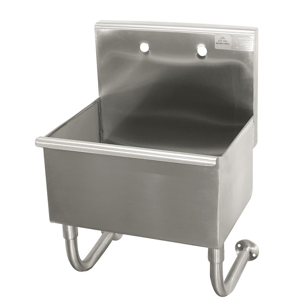 Advance Tabco WSS-16-25 Wall Mount Commercial Hand Sink w/ 22"L x 16"W x 12"D Bowl, Basket Drain