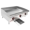 APW Wyott GGT-36S 36" Gas Griddle w/ Thermostatic Controls - 1" Steel Plate, Natural Gas thumbnail 2