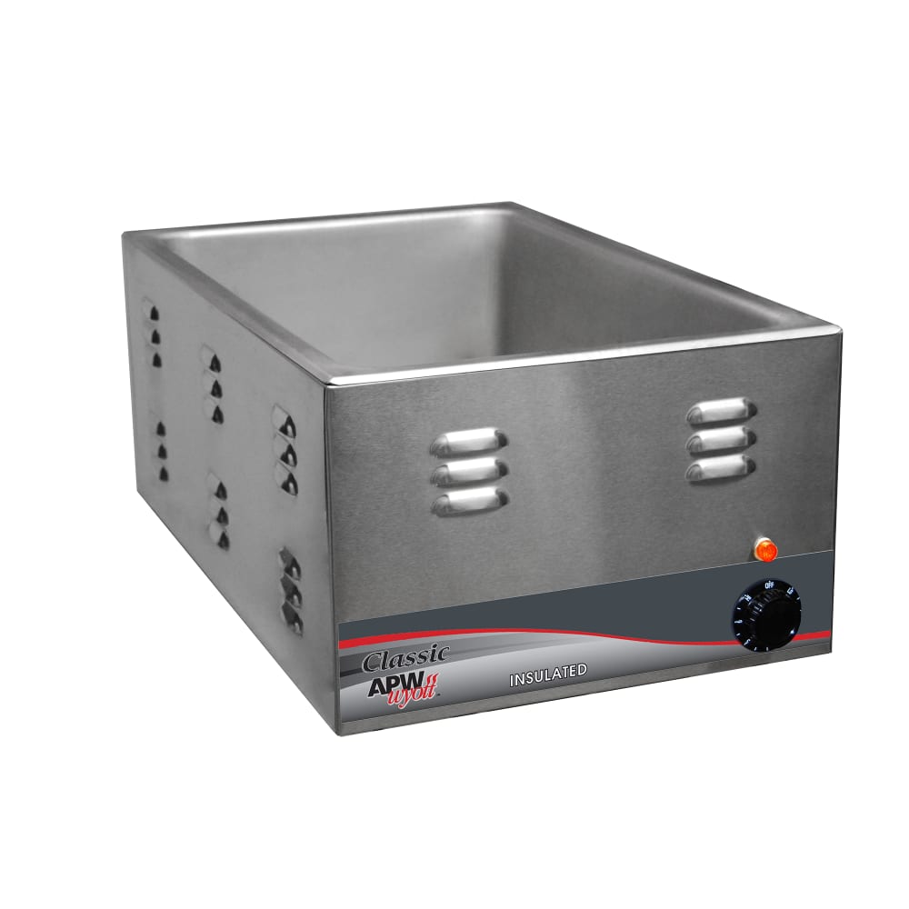 APW Wyott W-3VI Countertop Food Warmer - Wet w/ (1) Full Size Pan Wells, 120v