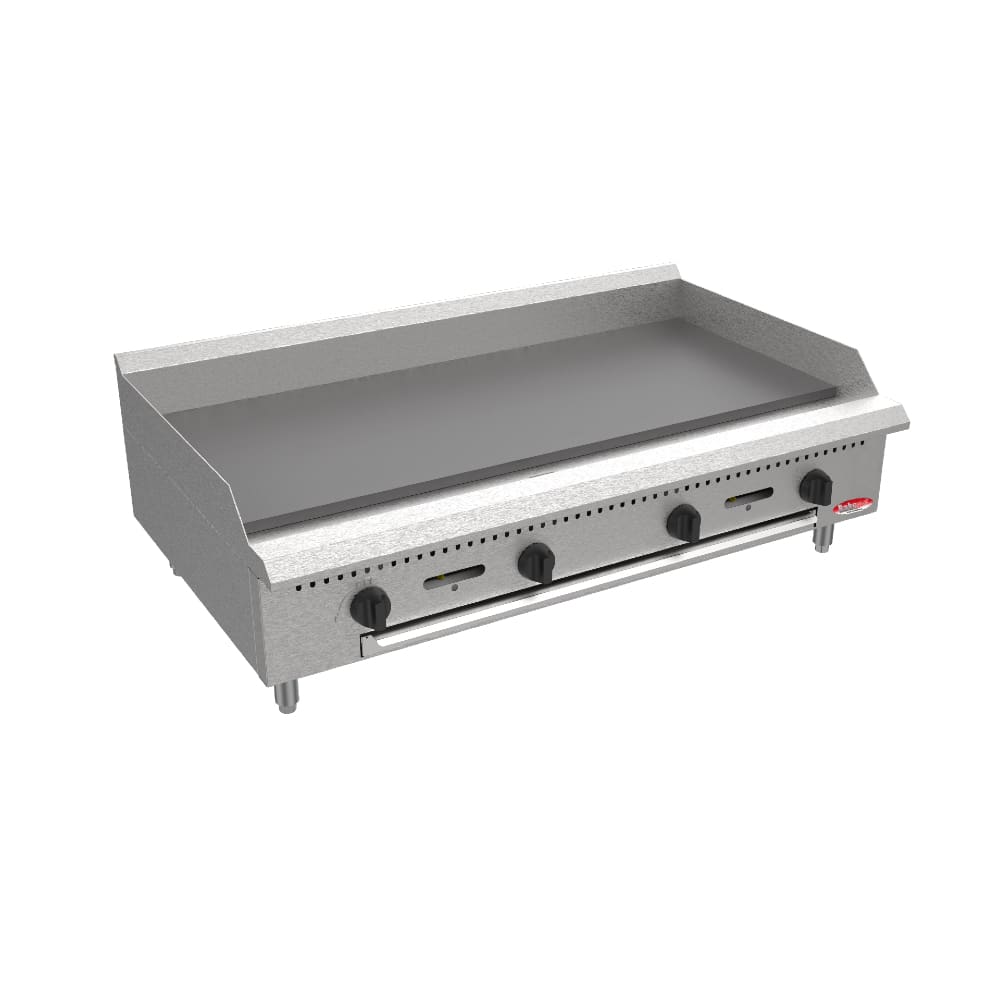 Bakemax BACG48-4 48" Gas Griddle w/ Manual Controls - 3/4" Steel Plate, Convertible