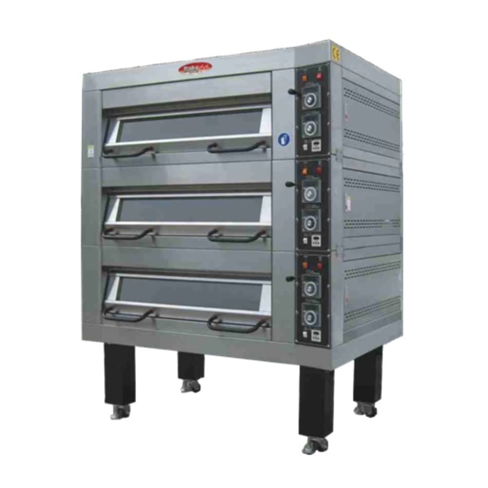 Bakemax BMDDD04 Floor Model Quadruple Multi-Purpose Deck Oven - 220v
