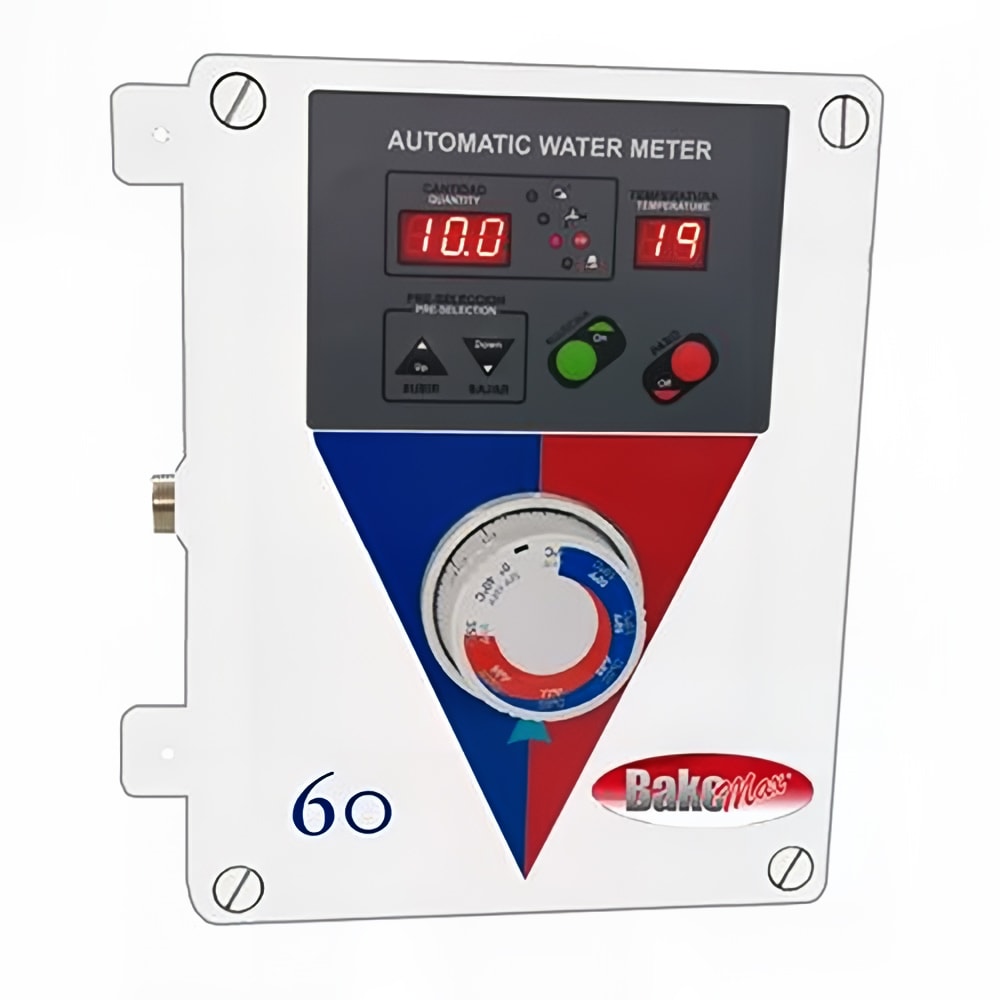 Bakemax BMWM015 Water Meter, Auto Mixer Model, Digital Display, 999 Max Capacity, 110v