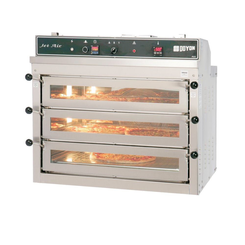 Doyon PIZ3 Jet Air Countertop Triple Pizza Deck Oven - 120-240v