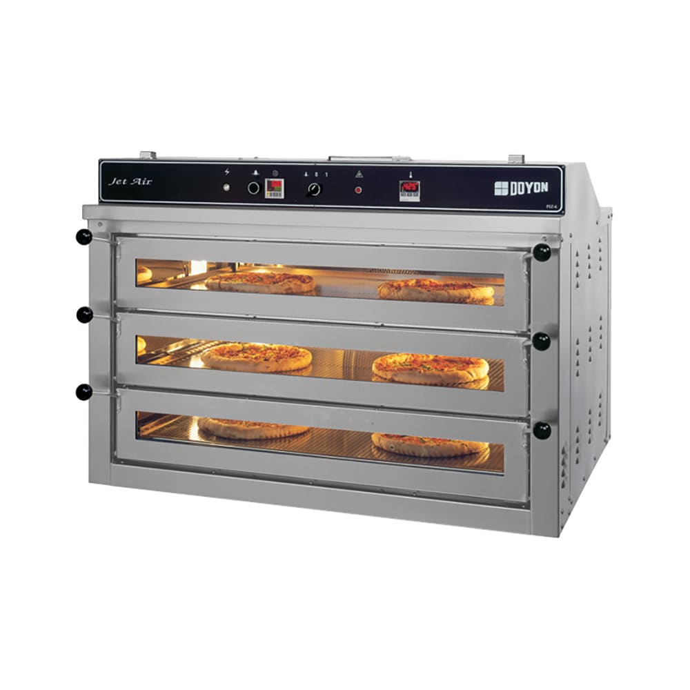 Doyon PIZ6 Jet Air Countertop Triple Pizza Deck Oven - 220v