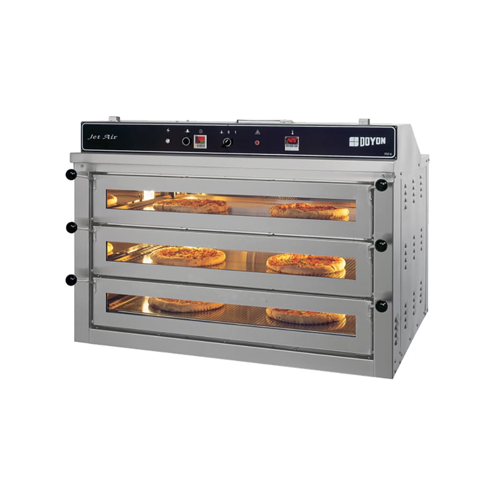 Doyon PIZ6 Jet Air Countertop Triple Pizza Deck Oven - 240v