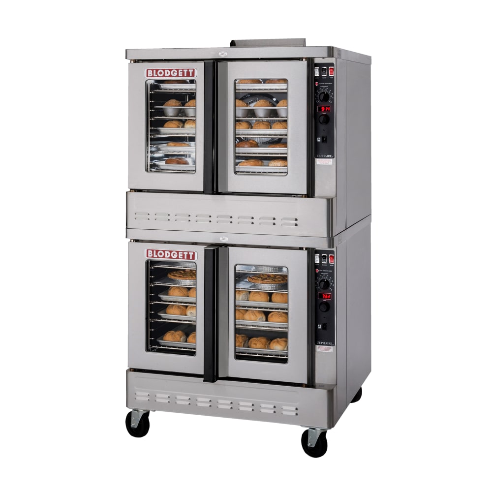Blodgett ZEPH-200-G DBL Zephaire Bakery Depth Double Full Size Liquid Propane Gas Convection Oven - 120,000 BTU